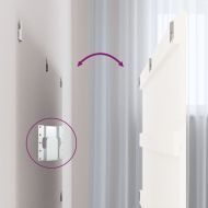 Стенна табла за спалня, бяла, 140x3x60 см, борово дърво масив