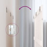 Стенна табла за спалня, бяла, 140x3x90 см, борово дърво масив