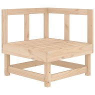 Ъглов диван с възглавници, борово дърво масив