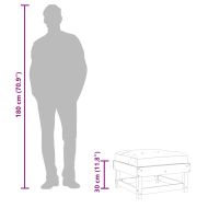 Градинска табуретка с възглавница, борова дървесина масив