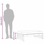 Градинска табуретка, 120x80 см, дугласка дървесина масив