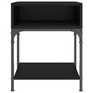 Нощни масички, 2 бр, черни, 40x41x50 см, инженерно дърво