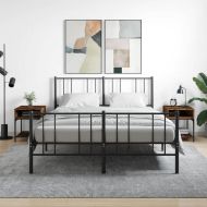 Нощни масички, 2 бр, опушен дъб, 40x41x50 см, инженерно дърво