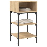 Нощни масички, 2 бр, сонома дъб, 35x34,5x70 см, инженерно дърво