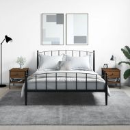 Нощни масички, 2 бр, кафяв дъб, 40x42x45 см, инженерно дърво