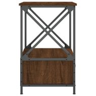 Нощна масичка, кафяв дъб, 50x41x65 см, инженерно дърво