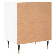 Нощно шкафче бял гланц 40x30x50 см инженерно дърво