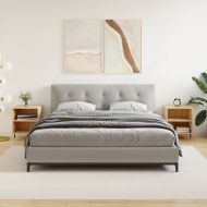 Нощни шкафчета, 2 бр, дъб сонома, 40x30x50 см, инженерно дърво