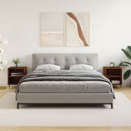 Нощни шкафчета, 2 бр, кафяв дъб, 40x30x50 см, инженерно дърво