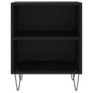 Нощни шкафчета 2 бр черни 40x30x50 см инженерно дърво