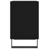 Нощно шкафче черно 40x30x50 см инженерно дърво