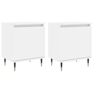 Нощни шкафчета 2 бр бели 40x30x50 см инженерно дърво