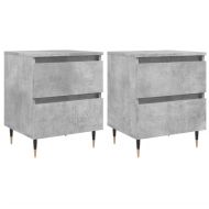 Нощни шкафчета 2 бр бетонно сив 40x35x50 см инженерна дървесина