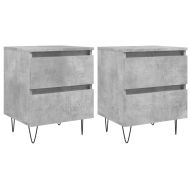 Нощни шкафчета 2 бр бетонно сив 40x35x50 см инженерна дървесина