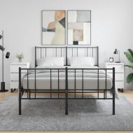 Нощни шкафчета, 2 бр, бели, 40x35x69 см, инженерно дърво