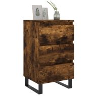 Нощни шкафчета 2 бр опушен дъб 40x35x69 см инженерно дърво