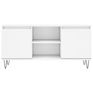 ТB шкаф, бял, 104x35x50 см, инженерно дърво