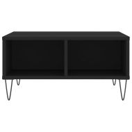 Кафе маса, черна, 60x60x30 см, инженерно дърво