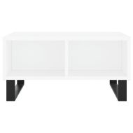 Кафе маса, бяла, 60x60x30 см, инженерно дърво