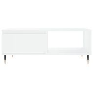 Кафе маса, бяла, 90x60x35 см, инженерно дърво