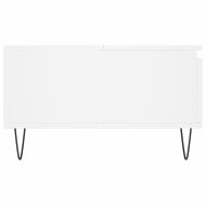 Кафе маса, бяла, 90x60x35 см, инженерно дърво