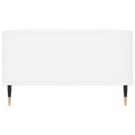 Кафе маса, бял гланц, 104x60x35 см, инженерно дърво