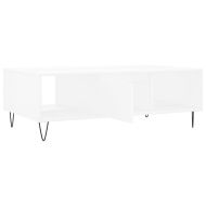 Кафе маса, бяла, 104x60x35 см, инженерно дърво