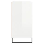 Сайдборд, бял гланц, 103,5x35x70 см, инженерно дърво