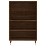 Висок шкаф, кафяв дъб, 57x35x90 см, инженерно дърво