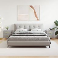 Нощни шкафчета 2 бр бетонно сиво 40x35x47,5 см инженерно дърво