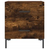 Нощни шкафчета 2 бр опушен дъб 40x35x47,5 см инженерно дърво