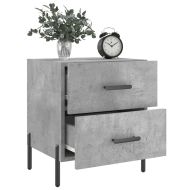 Нощни шкафчета 2 бр бетонно сиво 40x35x47,5 см инженерно дърво