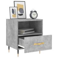 Нощни шкафчета 2 бр бетонно сиво 40x35x47,5 см инженерно дърво