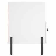 Нощни шкафчета, 2 бр, бели, 40x35x47,5 см, инженерно дърво