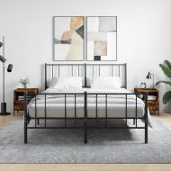 Нощни шкафчета 2 бр опушен дъб 40x35x47,5 см инженерно дърво