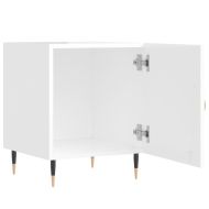 Нощни шкафчета 2 бр бял гланц 40x40x50 см инженерно дърво