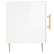 Нощни шкафчета 2 бр бял гланц 40x40x50 см инженерно дърво