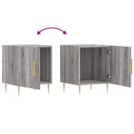 Нощно шкафче, сив сонома, 40x40x50 см, инженерно дърво