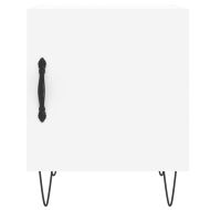 Нощно шкафче, бяло, 40x40x50 см, инженерно дърво