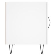 Нощно шкафче, бяло, 40x40x50 см, инженерно дърво