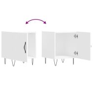 Нощно шкафче, бяло, 40x40x50 см, инженерно дърво