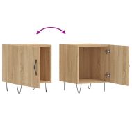 Нощно шкафче, сонома дъб, 40x40x50 см, инженерно дърво