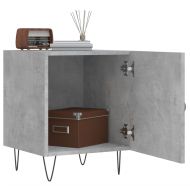 Нощни шкафчета 2 бр бетонно сиво 40x40x50 см инженерно дърво