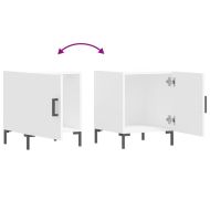 Нощно шкафче, бяло, 40x40x50 см, инженерно дърво