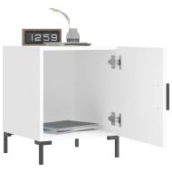 Нощни шкафчета 2 бр бели 40x40x50 см инженерно дърво