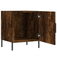 Нощни шкафчета 2 бр опушен дъб 40x40x50 см инженерно дърво