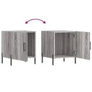 Нощно шкафче, сив сонома, 40x40x50 см, инженерно дърво