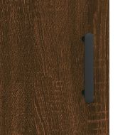 Нощно шкафче, Кафяв дъб, 40x40x50 см, инженерно дърво