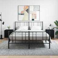 Нощни шкафчета 2 бр черни 40x40x50 см инженерно дърво