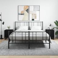 Нощни шкафчета 2 бр черни 40x40x50 см инженерно дърво